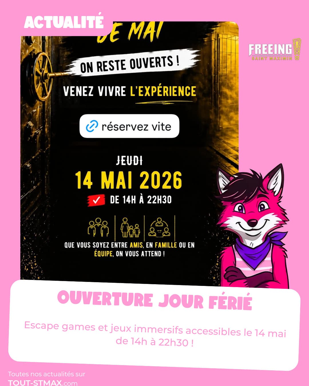 Ouverture jour férié