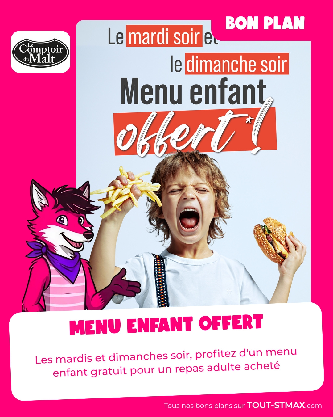 Menu enfant offert