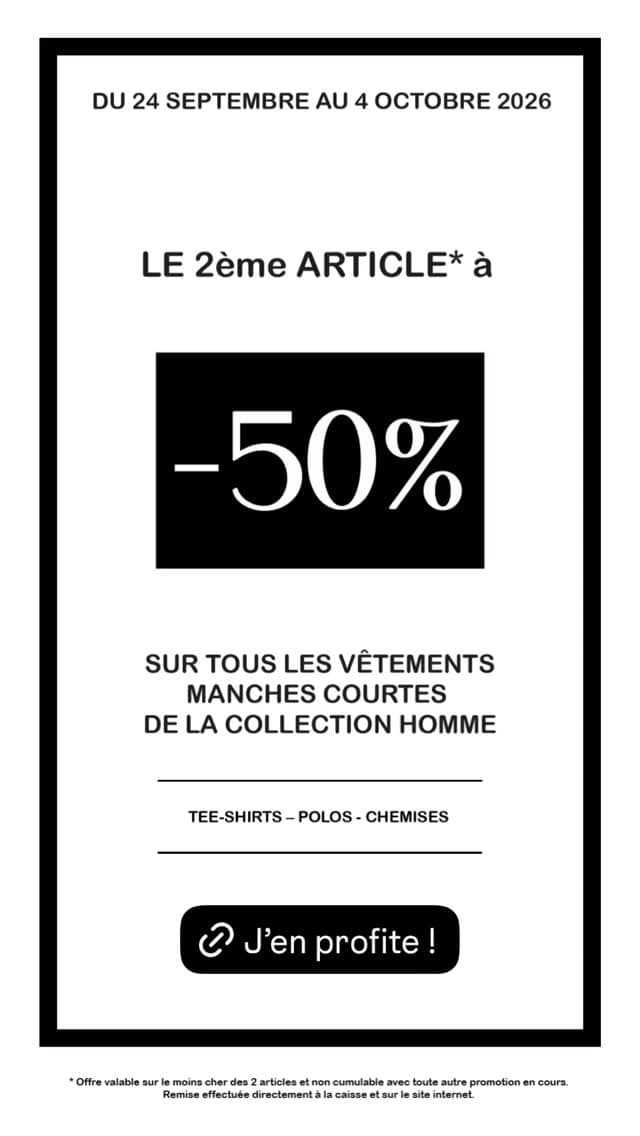 Offres manches courtes homme