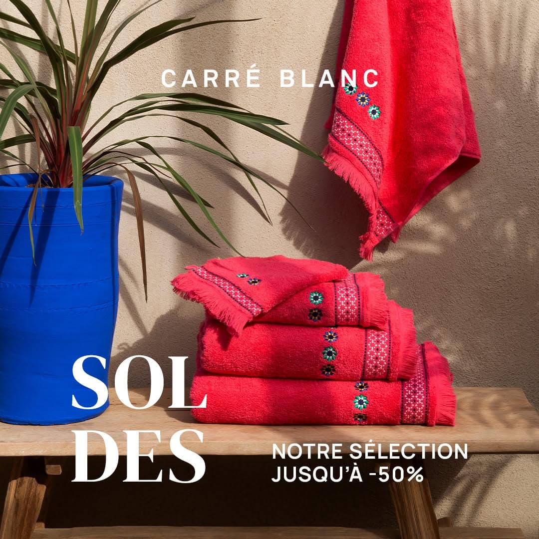 Soldes Carré Blanc Saint-Maximin : linge de maison -50%